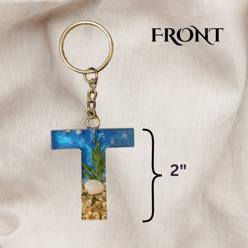 Handmade letter "T" Keychain - Picture 2 of 4